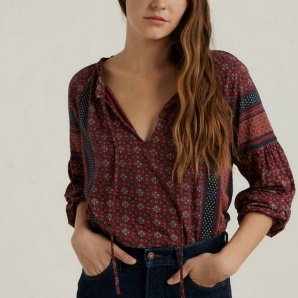 Lucky Brand Peasant top - Picture 1 of 5